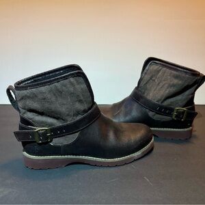 Black Ankle Boots with Buckle